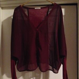 BEAUTIFUL PLUM BLOUSE NANETTE LEPORE STYLE