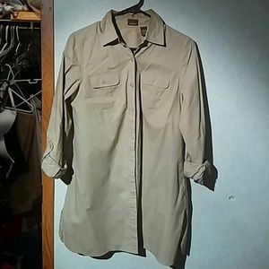 Khaki Collared Dress