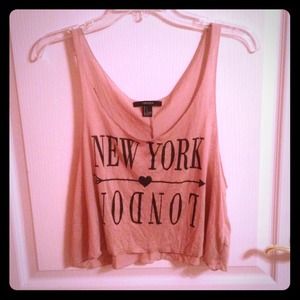 New York London Crop Top