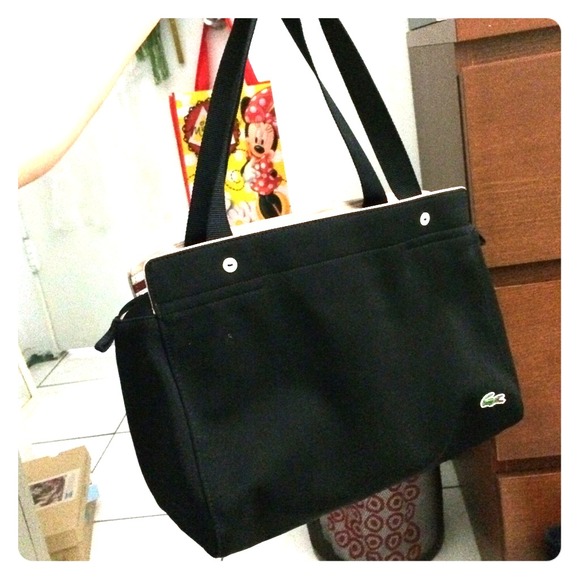 Black Lacoste shoulder bag