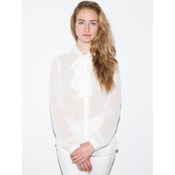 🚫SOLD🚫 AA chiffon "secretary blouse"