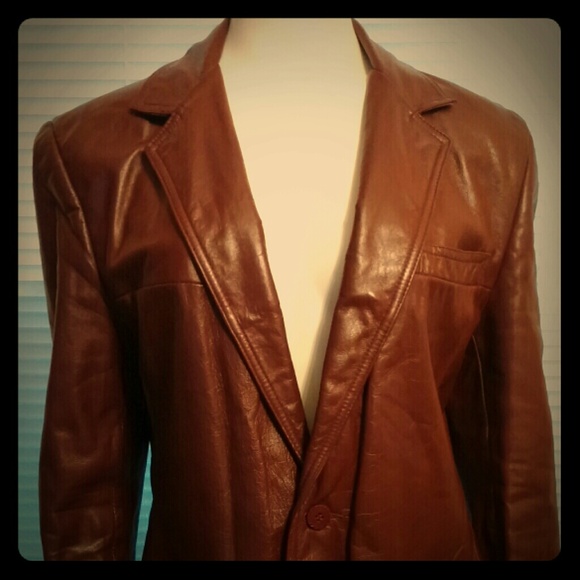❌SOLD❌Vintage Men's London Fog Leather Blazer - Picture 1 of 2
