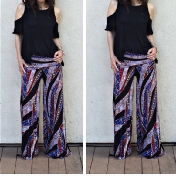 Tribal print wide leg pants LOWEST PRICE - Picture 4 of 4