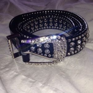 Rhinestone Studded Belt