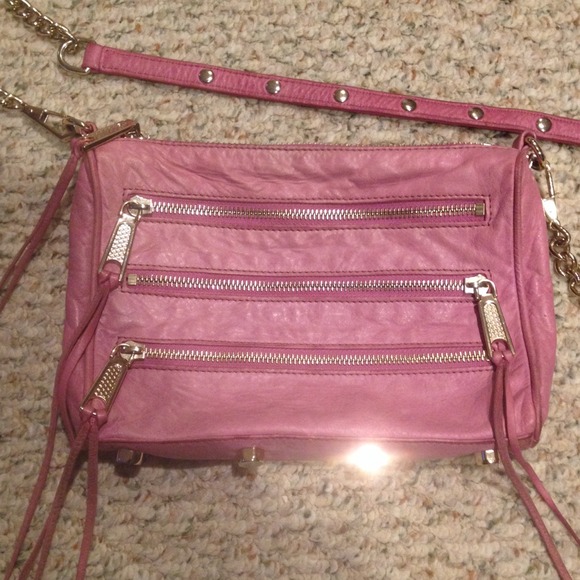 Rebecca Minkoff mini 5 Zip Chain purse bag lilac - Picture 2 of 4