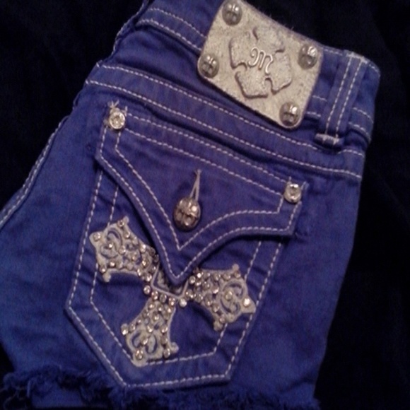 Purple miss me shorts