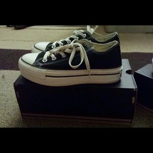 NEED TO GO ASAP BLACK PLATFORM SHOES