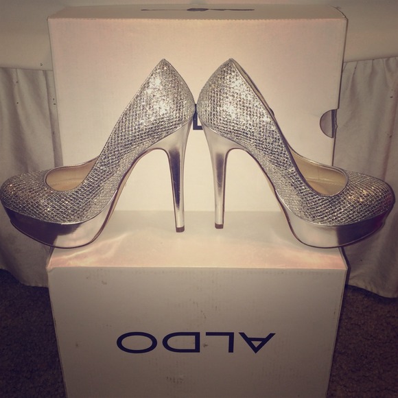 Silver Sparkle ALDO Heels