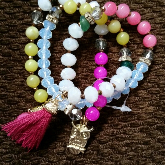 Brand new owl prayer beads wrap bracelet