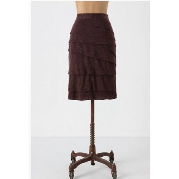 NWT! Anthropologie Layered In Slate Skirt