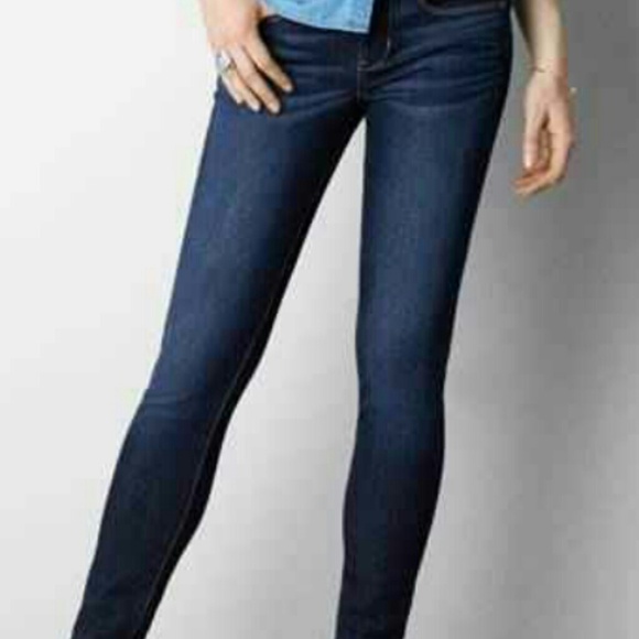 American eagle med rise skinny jeans
