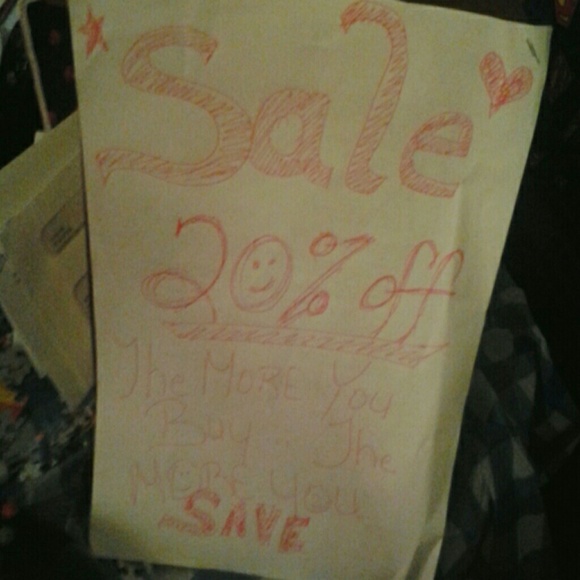 FLASH SALE!!!!! 20% OFF EVERYTHING