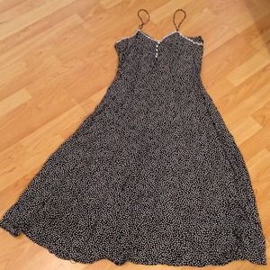 B&W Floral maxi with super adorable trim collar