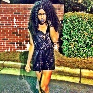 Black sequin romper (only wore once )