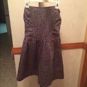 Grey and blue forever 21 floral dress