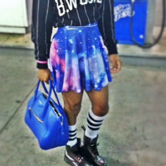 Galaxy  skater skirt