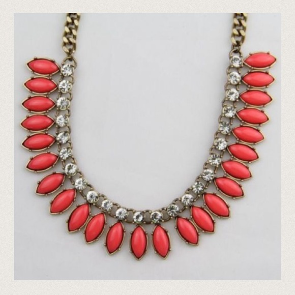 J. Crew Necklace Neon Orange NWT😁
