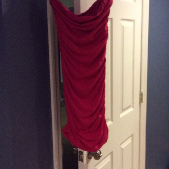 Pink express fitted to body dress