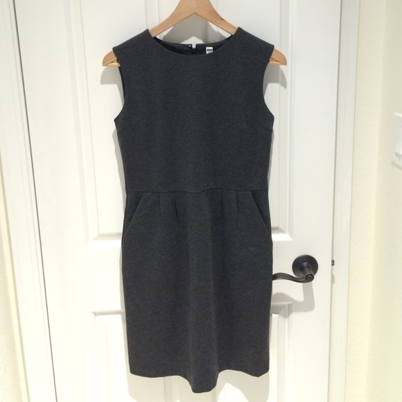 Charcoal ponte dress with pockets