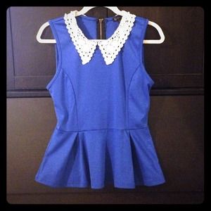 Blue shirt with collar