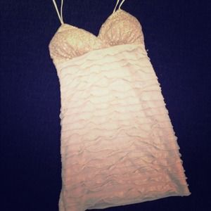 New Cream-Colored Sequined Dress