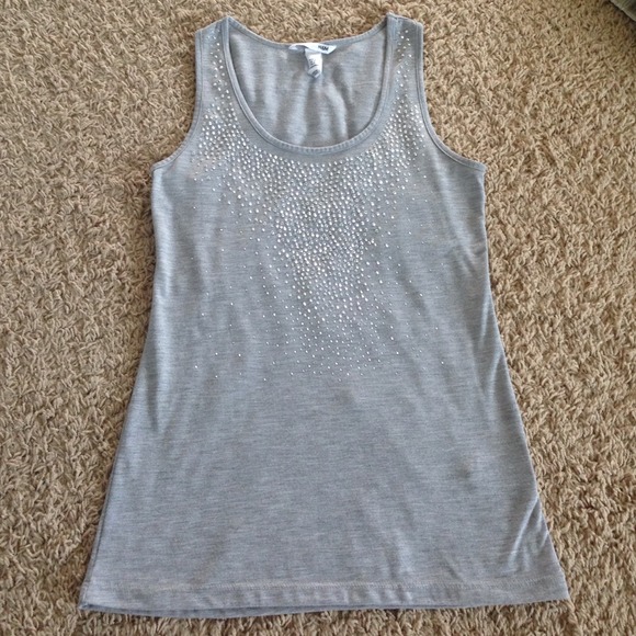H&M heather grey sequin tank top Size Small