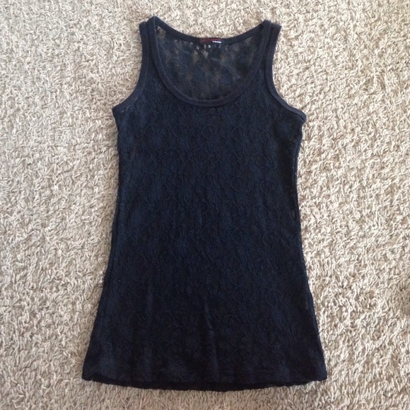 Black lace tank top Size Small