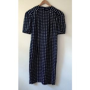 Black & White vintage silk dress.