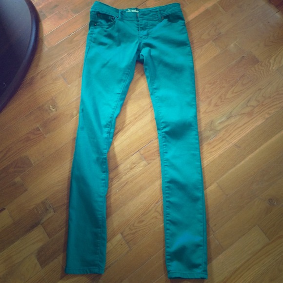 Green teal skinnies