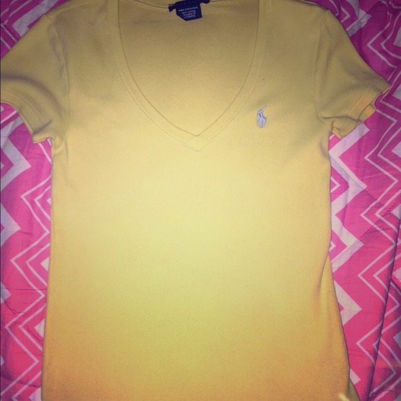 Size small yellow Ralph Lauren with blue horse