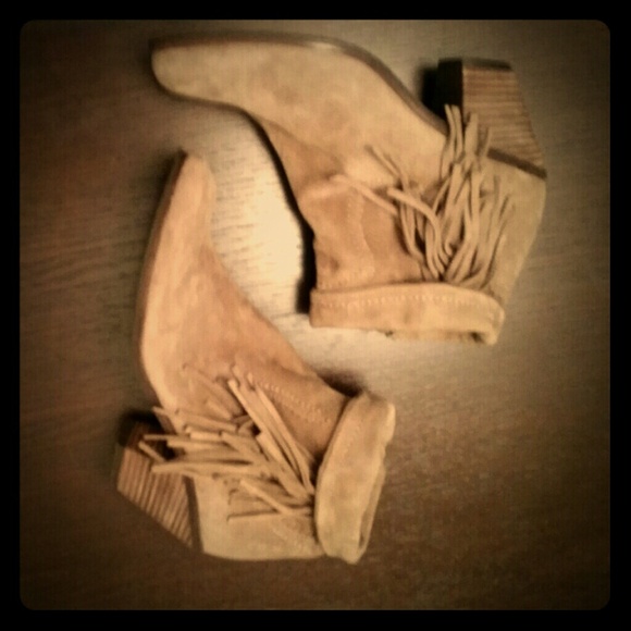 SOLD - Sam Edelman Louie Fringe Ankle Boots