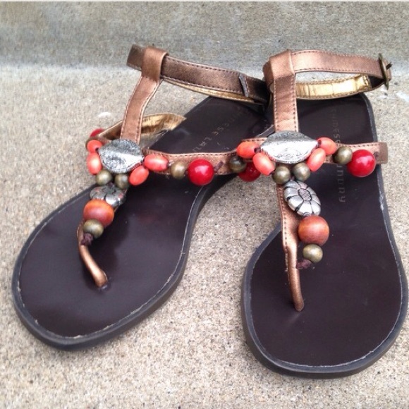 🟥🔻MUST.GO🔺🟥Chinese Laundry❣️Flat Boho 🌻 Gladiator Sandals♦️🟥 - Picture 4 of 4