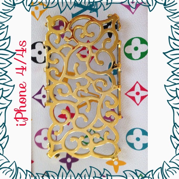 iphone Accessories - HP❤️FREE/GIFT🔱Gold Filagree🔱 iphone 4/4s cover