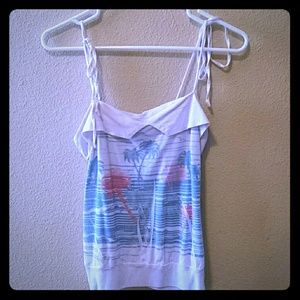 Spaghetti strap tank beach theme