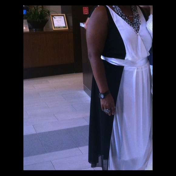 Black and White Tuxedo Dress