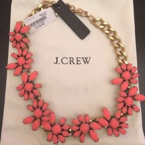 Jcrew coral statement necklace