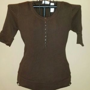 Brown 3/4 sleeve Liz Claiborne shirt