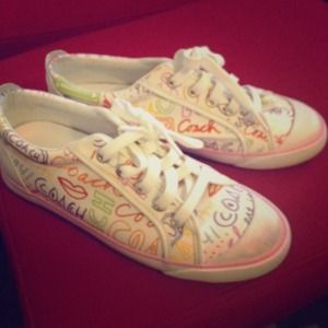 Coach A1376 Barrett Graffiti tennis shoes