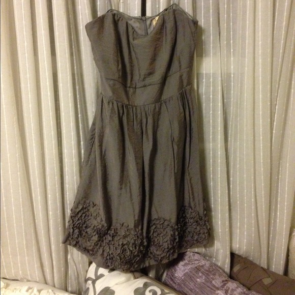 Gray/purple strapless Francesca's dress