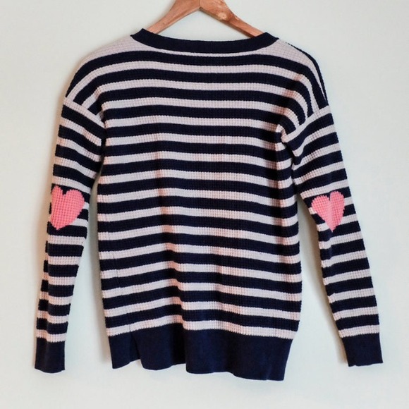 ❌SOLD❌ Madewell Thermal Sweater Heartnote Stripe - Picture 2 of 4