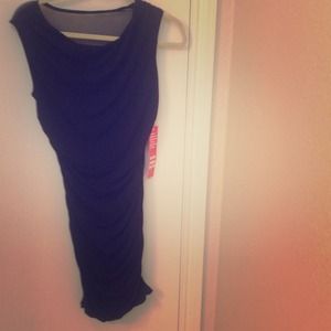 Sheer back black party dress