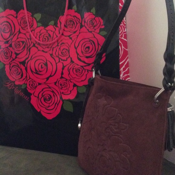 🎀NWOT🎀Brighton burgundy suede bag🎀