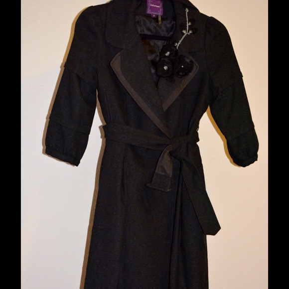 Charcoal gray wool coat