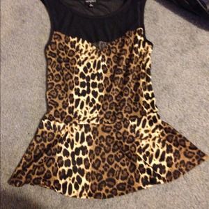 Cheetah print shirt. Never has been worn