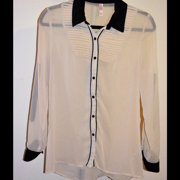 Off white sheer blouse