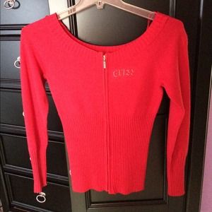 Guess off shoulder sweater.