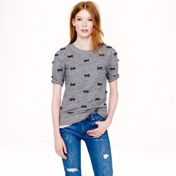 Jcrew bow sweatshirt