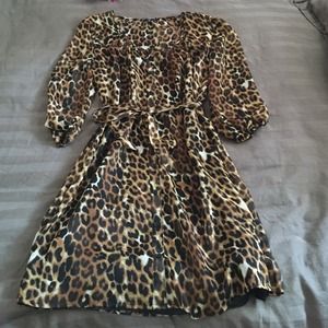 SALE!!! Express leopard portofino dress!! OWO