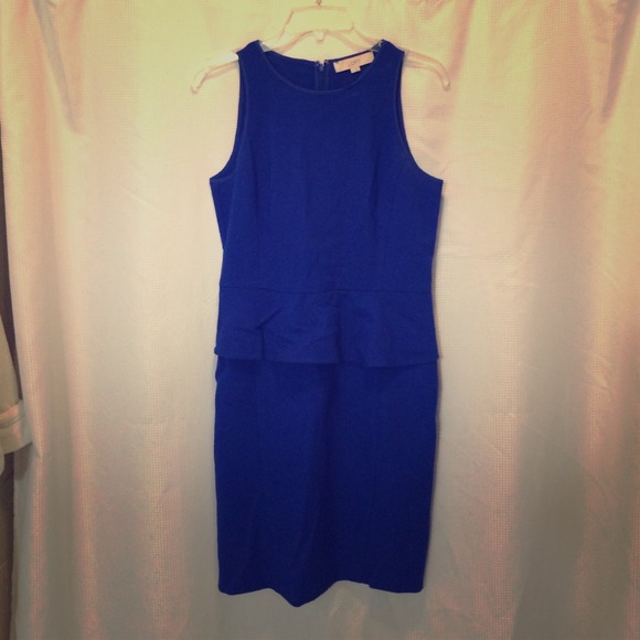 LOFT Cobalt Blue Peplum Sheath