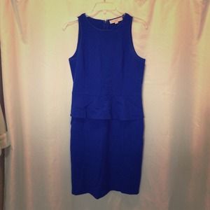 LOFT Cobalt Blue Peplum Sheath